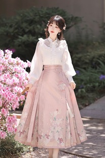繁花信使原创改良汉服女装日常国风新中式马面裙上衣套装汉元素