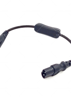 带开关八字尾延长线两孔8字公母C7转C8适用索尼游戏机电源对接线