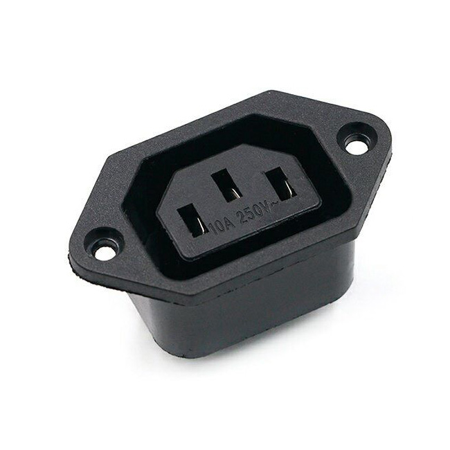 三芯电源线插座C13母头充电品字插头延长线AC电源座子纯铜