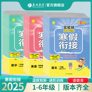 2025实验班寒假衔接小学一二三四五六123456年级人教苏教北师大版RJ版SJ版期末复习一本通作业练习册试卷预复习大通关官方旗舰店