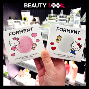 韩国直邮 FORMENT联名HelloKitty固体香膏棉花娃娃皂香桃子香木质