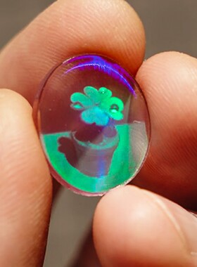 幸运全息四叶草裸眼3D开运祝福