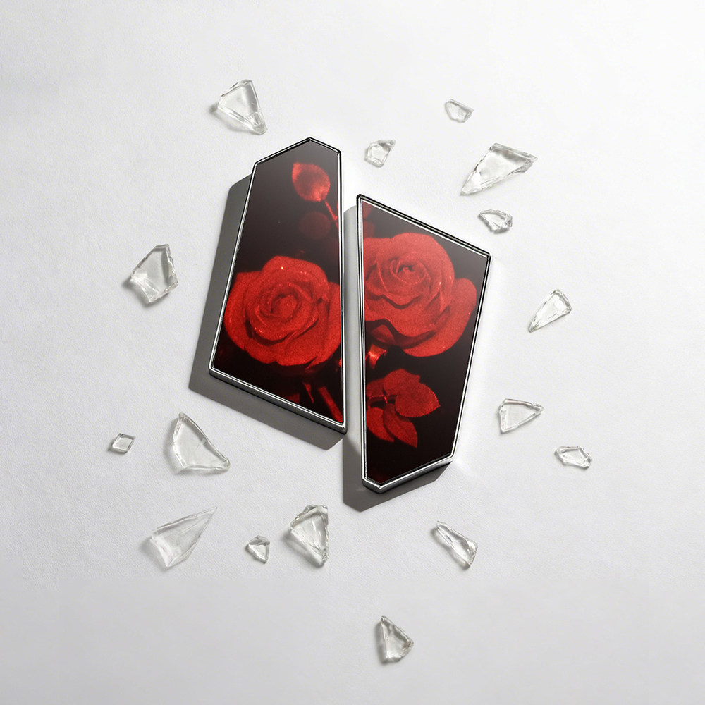 全息玫瑰拼图碎片吊坠项链小王子永生花小众高级礼物送女友男友