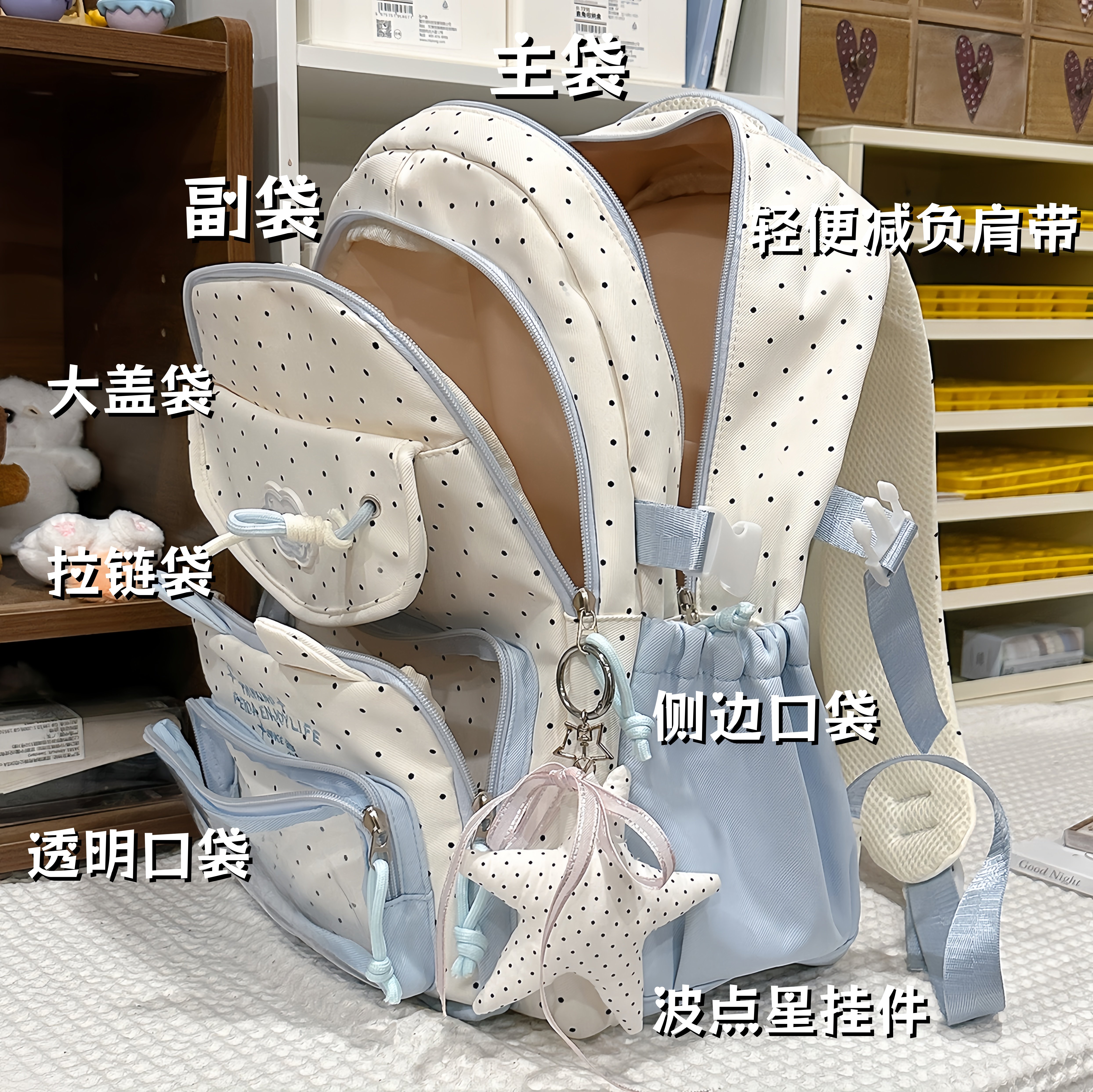 2026新款女学生大容量双肩书包图片