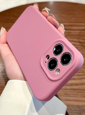 云寅适用于苹果15promax手机壳新款纯液态硅胶iPhone16全包镜头plus纯色14黑加仑紫13防摔时尚12男女11/17pro