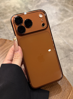 【带镜头膜】适用于苹果17promax手机壳新款轻薄透黑色iPhone17Air简约16高级感15时尚14防摔13男女款12硬套