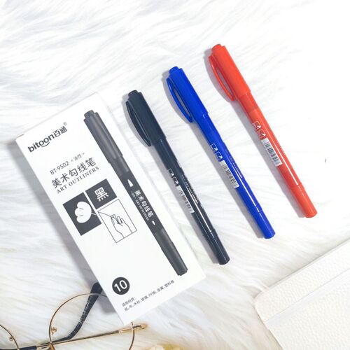 百通9502双头美术勾线笔