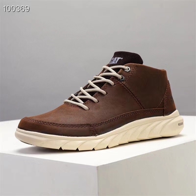 CAT卡特男鞋牛皮秋冬中帮户外耐磨真皮大黄靴轻便英伦休闲工装靴