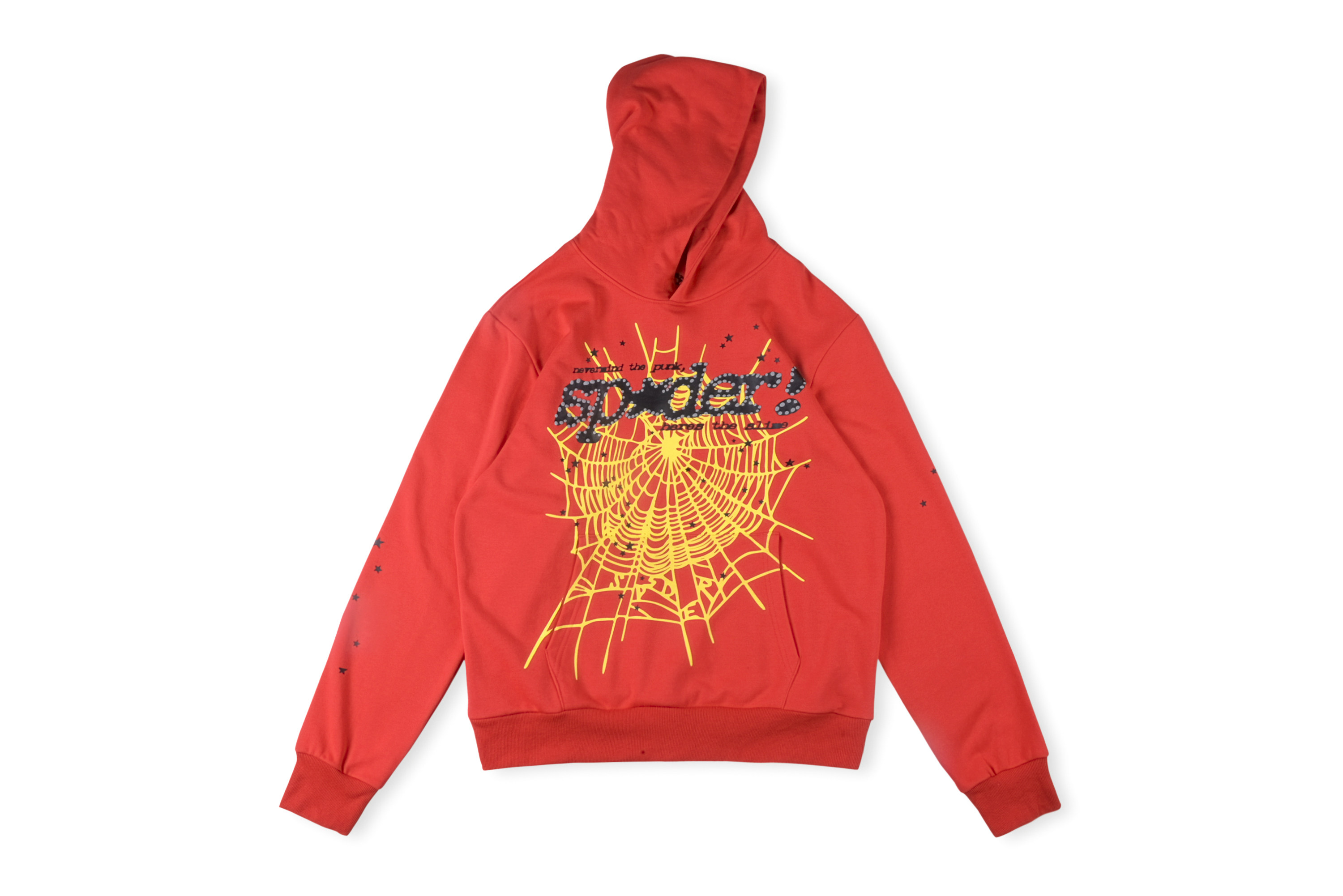 Sp5der 555555 Pink V2 Hoodie 明星款卫衣新款红色男女连帽衫