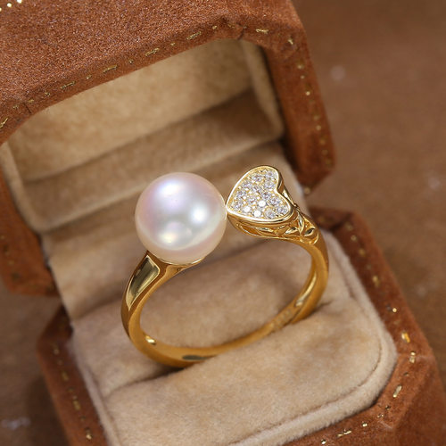 DIY配件S925纯银时尚珍珠戒指空