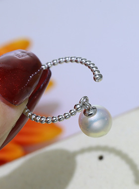 配件纯银灵动戒指指环DIYS925