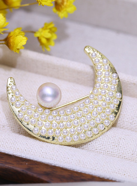 DIY饰品配件甜美少女珍珠胸针空