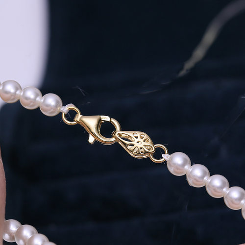 DIY配件S925纯银珍珠项链扣小