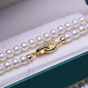 6mm baby珠小米珠搭扣串珠收尾银扣3 DIY配件 S925纯银珍珠项链扣