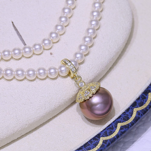 diy珍珠配件遮瑕吊坠空托可拆卸