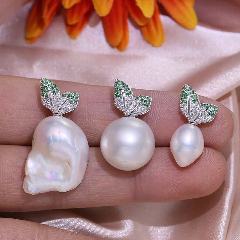 diy配件 S925纯银珍珠吊坠空托 绿叶项坠银托 半成品时尚手工配饰,饰品/流行首饰/时尚饰品新,项坠/吊坠,淘宝优惠券,粉丝福利购,淘宝优惠卷