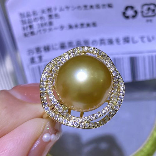 diy珍珠配件s925纯银华丽戒指