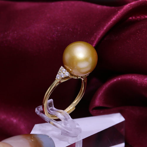 DIY配件S925纯银珍珠戒指空托