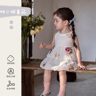 女宝2026新款夏薄款公主风无袖背心网纱裙超好看夏日连衣裙周岁服