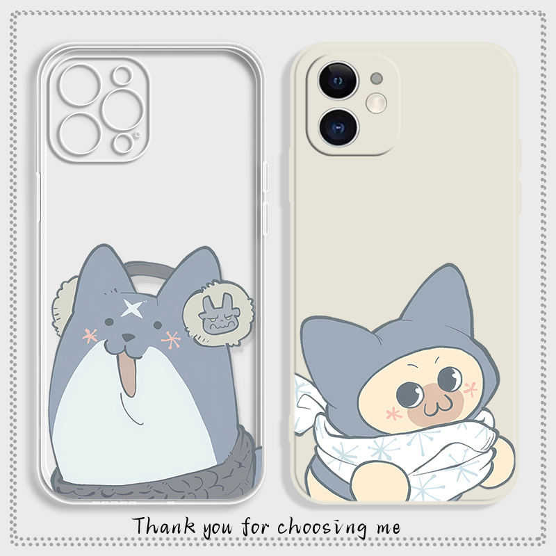 荒野猎人可爱呆猫手机壳适用于苹果17华为p70小米等安卓机型