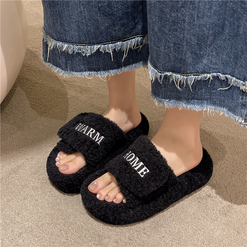 小红书推荐高级感毛毛拖鞋女外穿