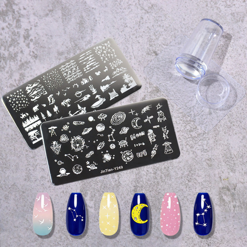 美甲印花钢板印章套装 Nailtransfer美甲店同款转印厂家
