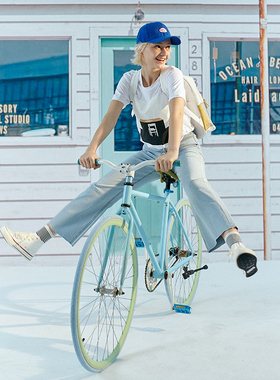 LOEN 插画师原创设计百搭文艺白色印花日系夏季小众短袖T恤 FUDGE