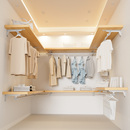 定制开放式 家用金属架挂衣架金属衣帽间置物架室内房间 衣柜走入式