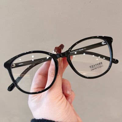 小香风早八素颜眼镜框女潮韩版圆形超轻防蓝光近视眼镜百搭显脸小