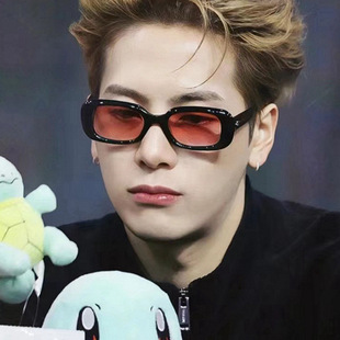 王嘉尔同款墨镜女2023新款粉色腮红近视GM太阳镜男长方形小脸韩版