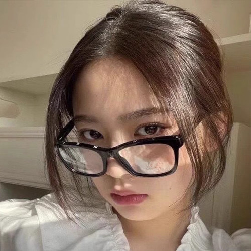 小香风眼镜框女素颜神器黑色防蓝光配散光近视眼镜超轻大框显脸小
