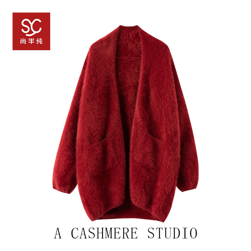 &ldquo;小皮草&rdquo;之长款加厚大衣 斗篷型 针织开衫女上衣外套2025年新款