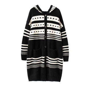 【Y树林】100纯山羊绒连帽加厚大衣外套女CYR240157