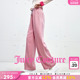 Couture橘滋牛仔裤 Juicy 女粉色宽松直筒休闲长裤 100%莱赛尔