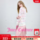 Juicy Couture橘滋外套女粉色甜美镂空针织开衫