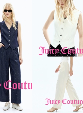 【超能小太阳】Juicy Couture橘滋休闲裤女白色肌理感西裤长裤