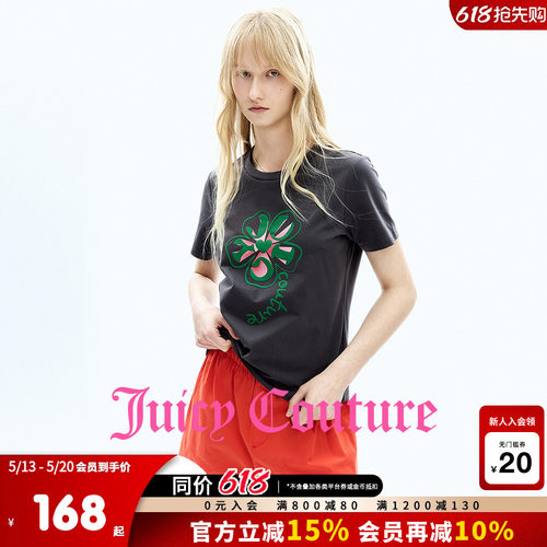 JuicyCouture橘滋花卉圆领T恤