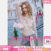 白色涂鸦印花轻薄打底内搭长袖 Juicy Couture橘滋T恤女26春夏新款