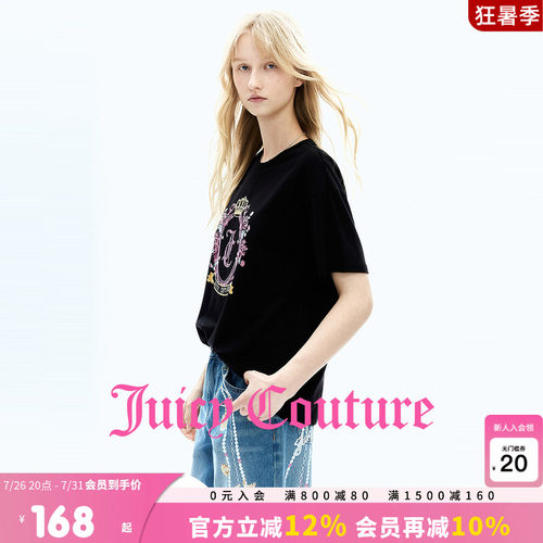 JuicyCouture橘滋花卉圆领T恤