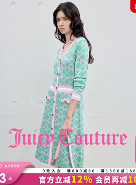 【含绵羊毛】Juicy Couture橘滋连衣裙女25秋冬新款撞色提花裙子