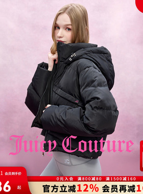 【90白鸭绒】Juicy Couture橘滋羽绒服女25年冬双层门襟短款外套