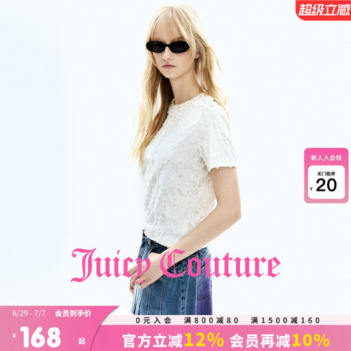 JuicyCouture橘滋花边圆领T恤