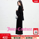 Juicy Couture橘滋连衣裙女黑色高级法式 珍珠缀饰丝绒优雅长裙