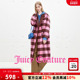 领双面呢大衣 Couture橘滋外套女复古格纹西装 含绵羊毛 Juicy