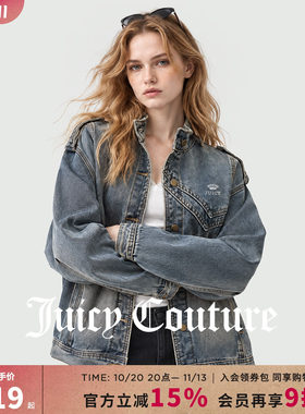 Juicy Couture橘滋复古风宽松牛仔外套女士秋季时尚气质百搭上衣