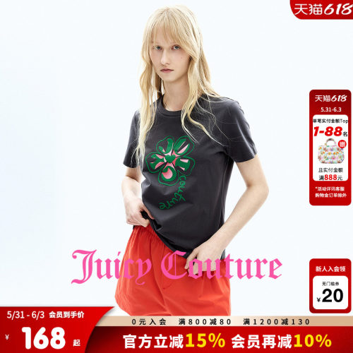 JuicyCouture橘滋花卉圆领T恤