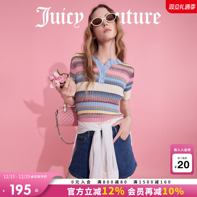 JuicyCouture橘滋短袖修身针织衫