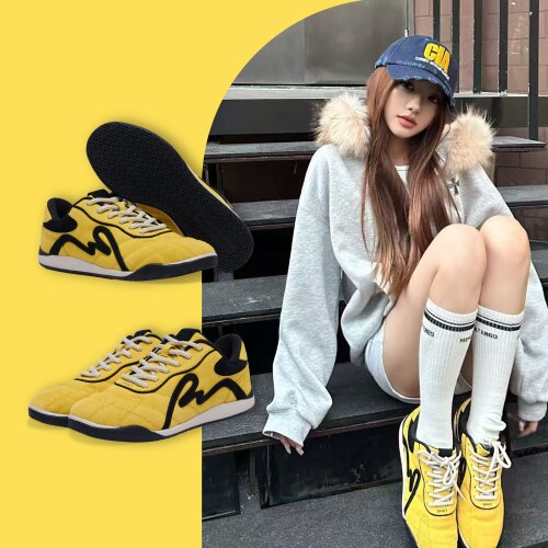 Reemustered Retro Trainer 复古德训鞋 薄底鞋 黄色 女款