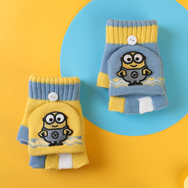 Xiaohuang children glove winter keep warm men and women knitting Cartoon Flip Dual use Child Hemidactyly student writein the Children/Baby/Family fitted , Hat/Muffler/Masks/Gloves/Earmuffs/Booties , Gloves  category - from Buy2taobao.com to provide professional Taobao agent buy service