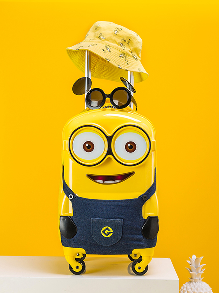 小黄人儿童拉杆箱女可坐骑18寸旅行箱女童登机箱宝宝行李箱男可爱